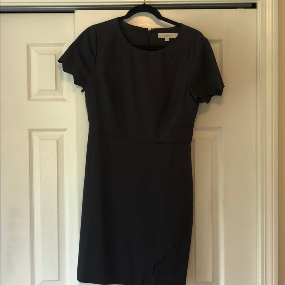Scalloped LOFT dress - never worn!